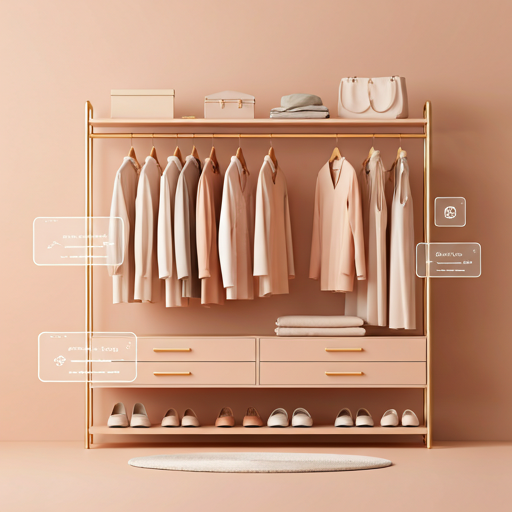 Modern 3D-style minimalist closet